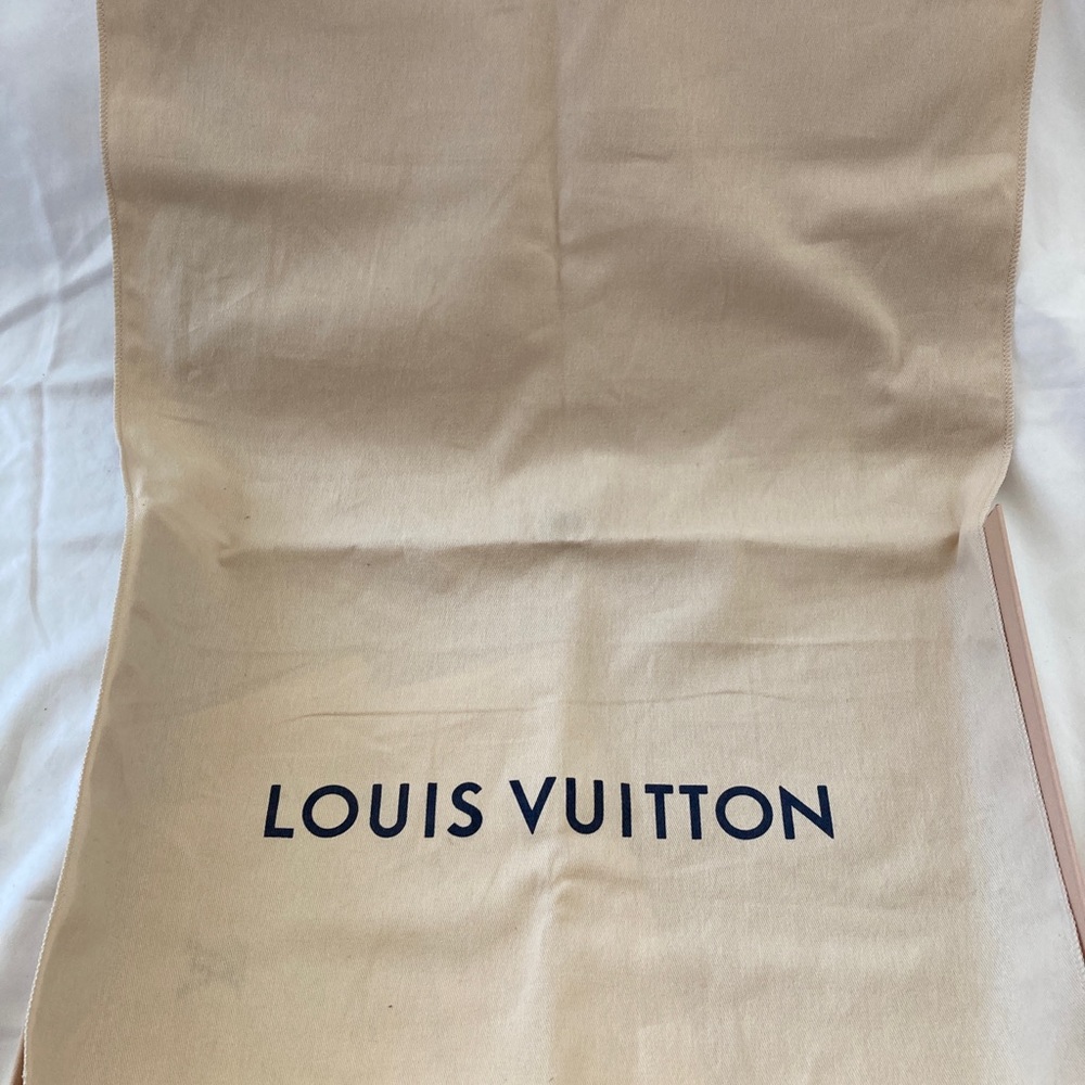 Louis Vuitton box, dust bag, and papers
